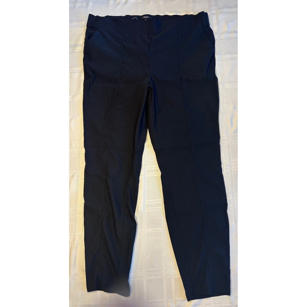 Simply‎ Vera Vera Wang Pants Womens 1X Black Skinny Pull On Stretch Trousers